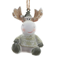 Фигурка декоративная подвесная "Олень",   L4 W4 H5 см, 2в.