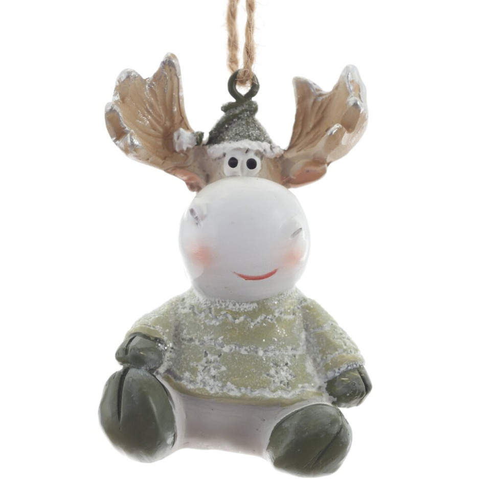 Фигурка декоративная подвесная "Олень",   L4 W4 H5 см, 2в.