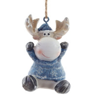 Фигурка декоративная подвесная "Олень",   L4 W4 H5 см, 2в.