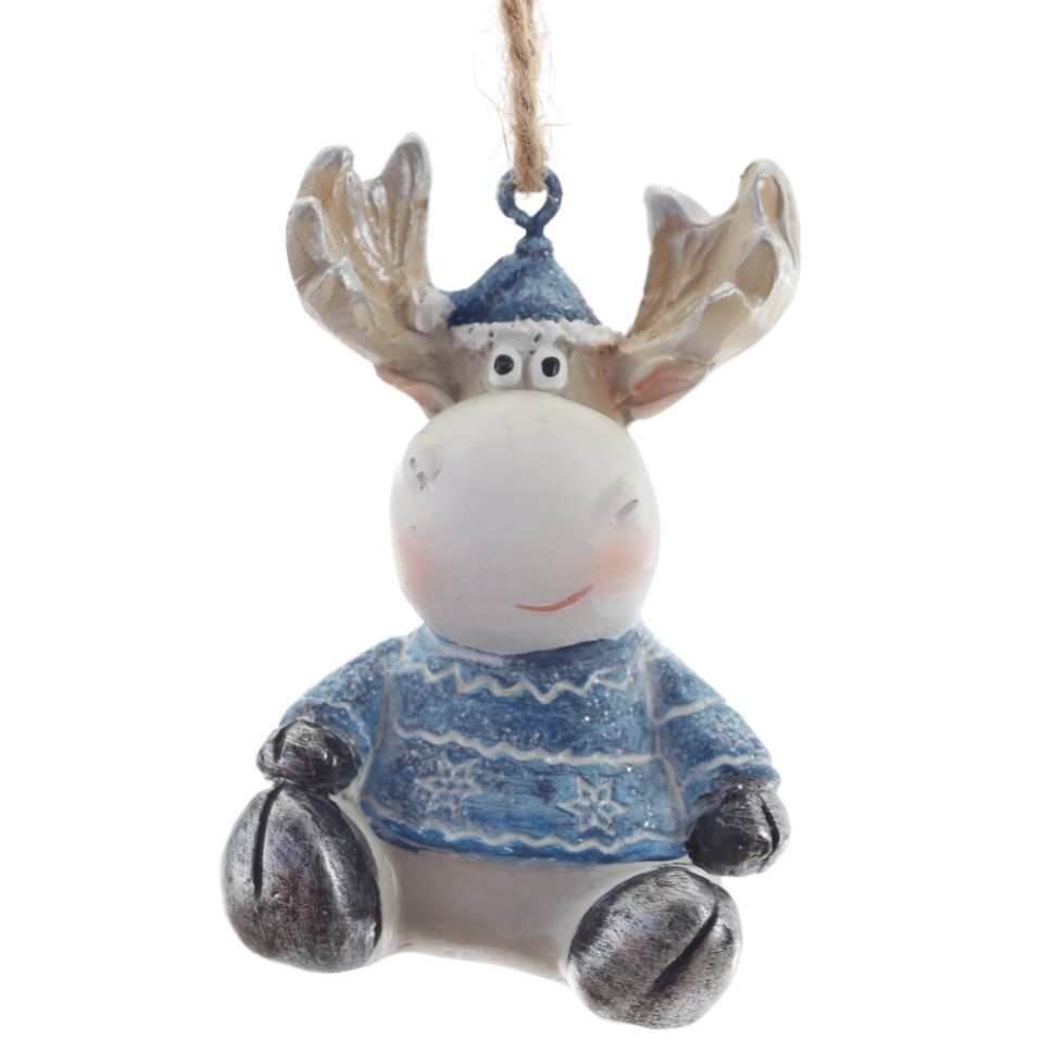 Фигурка декоративная подвесная "Олень",   L4 W4 H5 см, 2в.