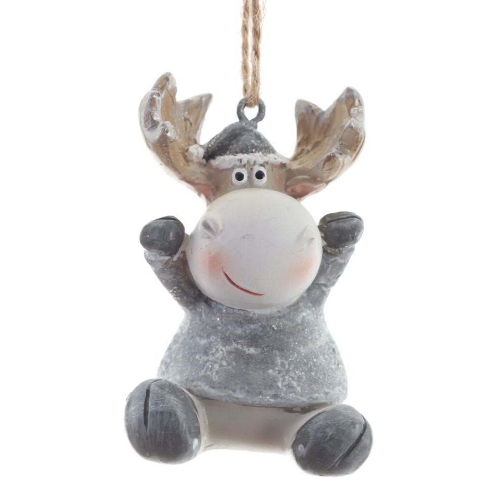 Фигурка декоративная подвесная "Олень",   L4 W4 H5 см, 2в.