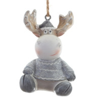 Фигурка декоративная подвесная "Олень",   L4 W4 H5 см, 2в.