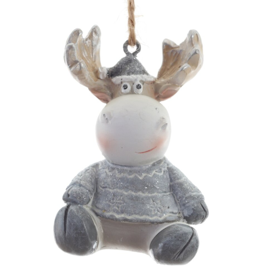 Фигурка декоративная подвесная "Олень",   L4 W4 H5 см, 2в.