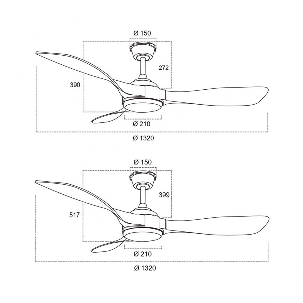 Люстра-вентилятор Sonex Viva LED Storm SN24 7701/24L
