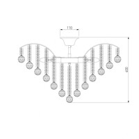 Потолочная люстра Eurosvet 3299/9 хром/прозрачный хрусталь Strotskis
