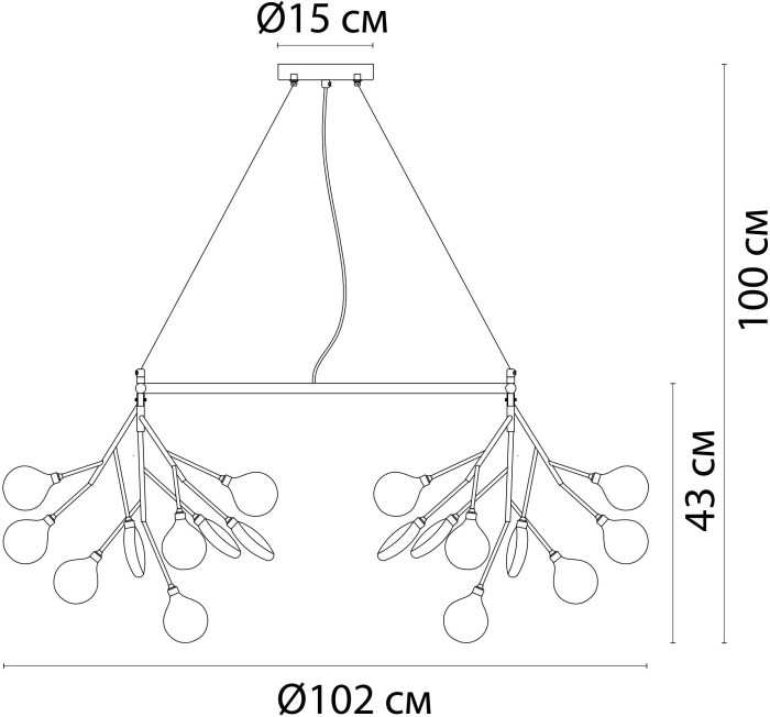 Подвесная люстра Candy A7272SP-45GO Arte Lamp