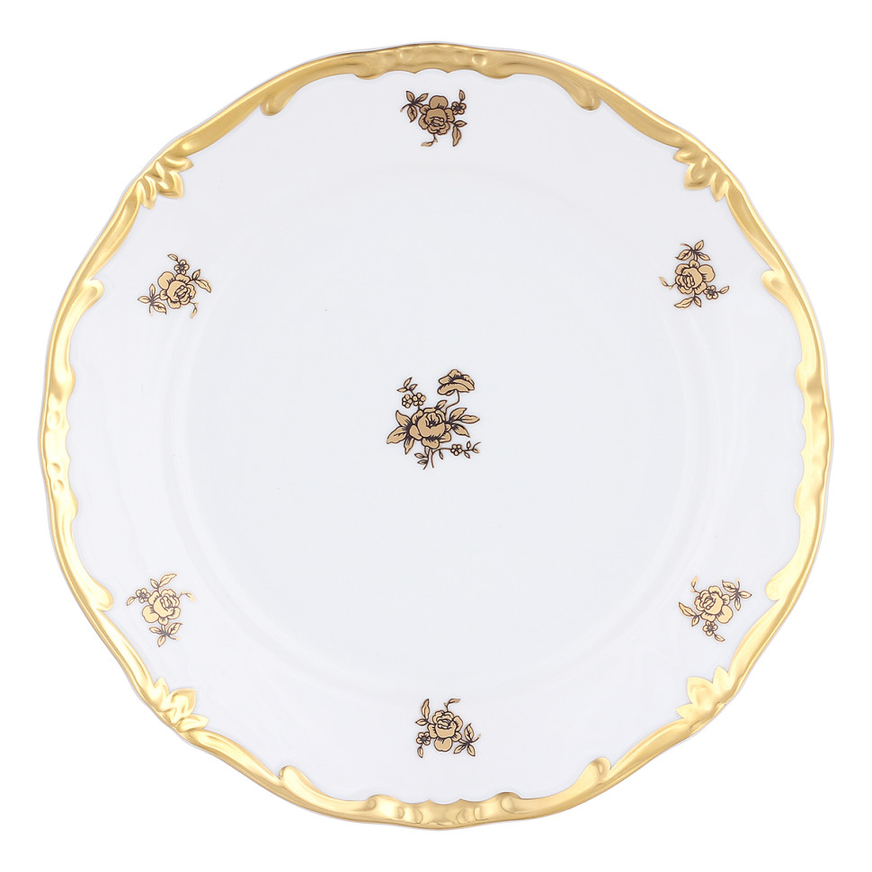 Набор тарелок 19см.6шт."Роза золотая"