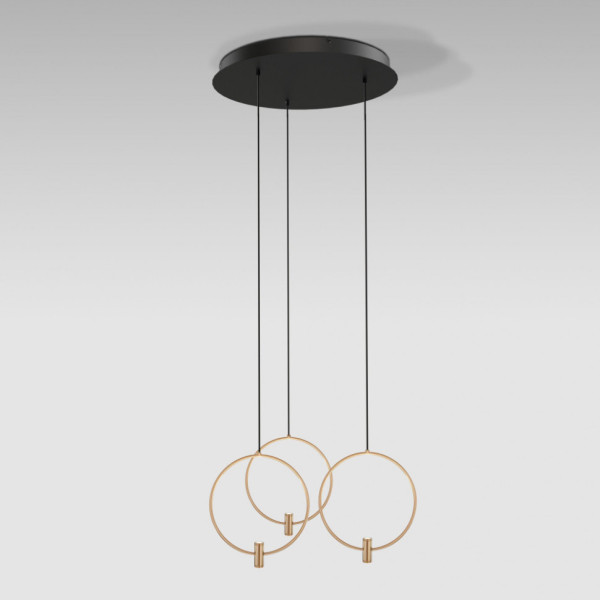 Подвесной светильник Layla 50257/3 LED черный/ латунь Eurosvet