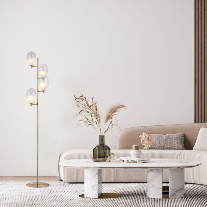 Торшер Loona 01161/4 латунь Eurosvet