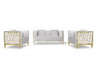 Кресло Basel велюровое серое