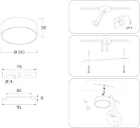 Потолочный светильник Orbital Air Alum FV5513 Ambrella Потолочный светильник Orbital Air Alum FV5513 Ambrella
