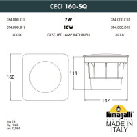 Встраиваемый светильник уличный CECI 3F4.000.000.LXD1L Fumagalli Встраиваемый светильник уличный CECI 3F4.000.000.LXD1L Fumagalli