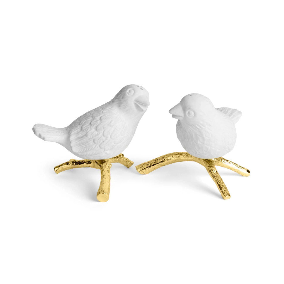 Набор для специй Michael Aram "Lovebirds", 2 предмета, 8 см, фарфор