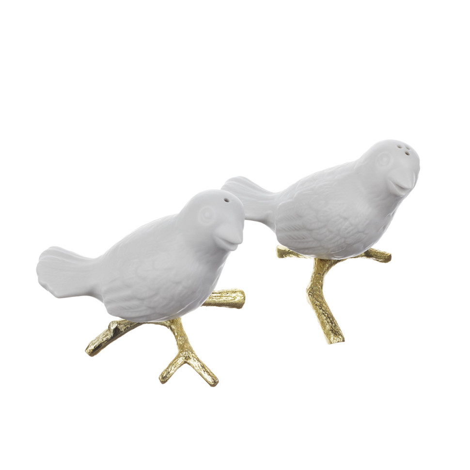 Набор для специй Michael Aram "Lovebirds", 2 предмета, 8 см, фарфор