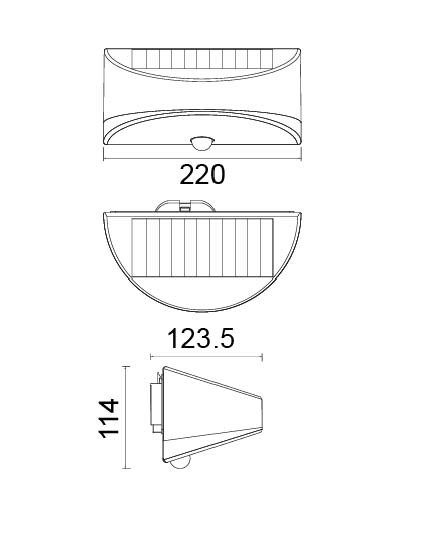 Настенный светильник уличный  P9015 S Oasis Light