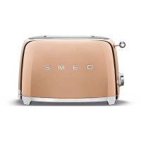Тостер на 2 ломтика 950Вт."Smeg" розовое золото