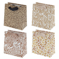 Пакет подарочный XS (бумага 230г/м2, блок микс 12шт), L14 W7 H15 см, 4в.