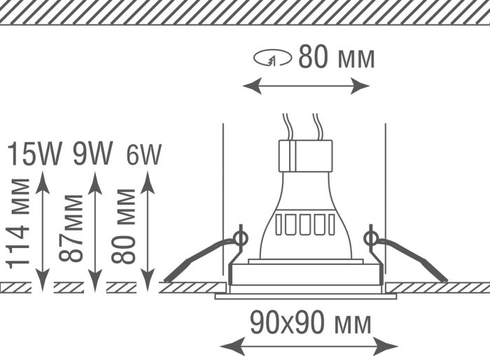 Точечный светильник Pluton DL18412/11WW-SQ Black Donolux