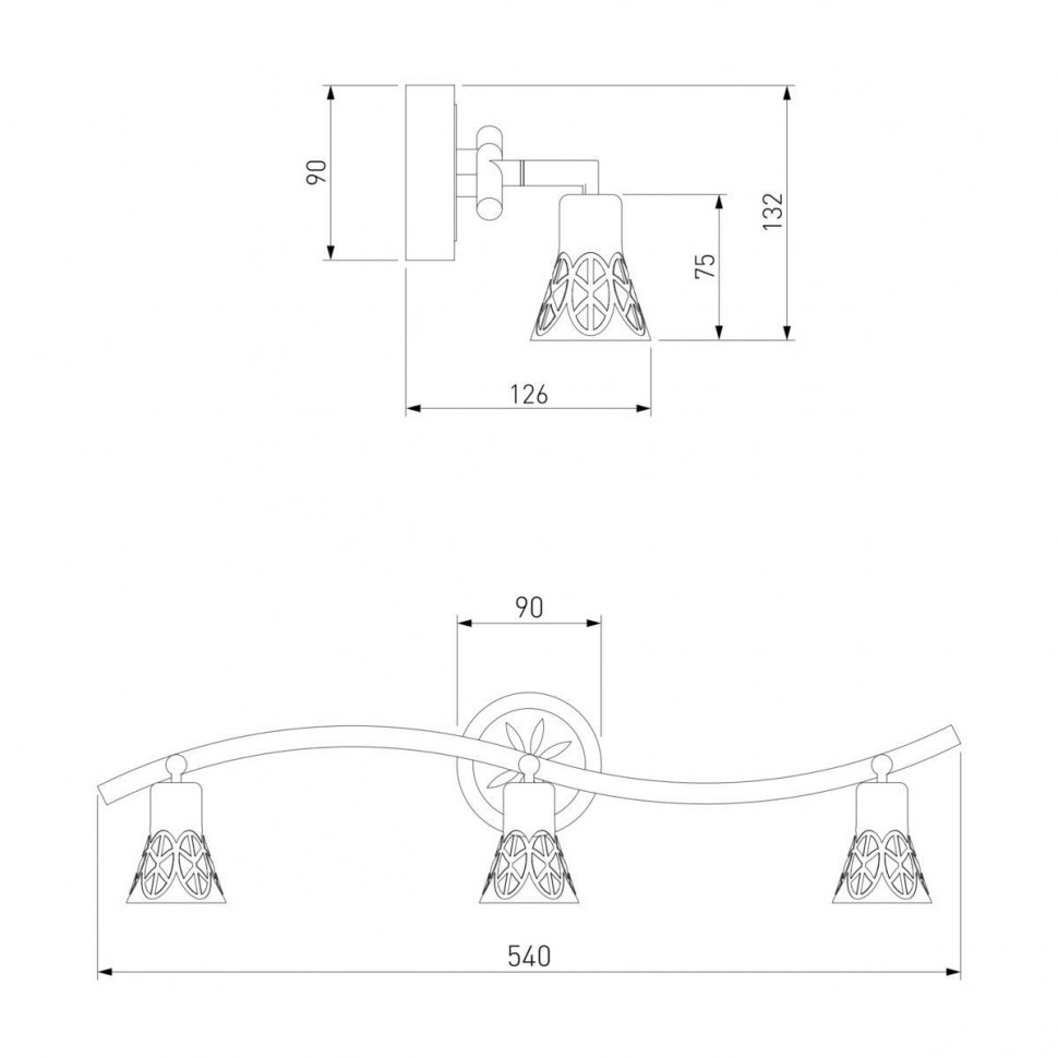 Спот Eurosvet 20027/3 белый с золотом