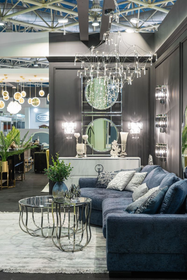 Диван LAZIO трехместный с трапецией левый