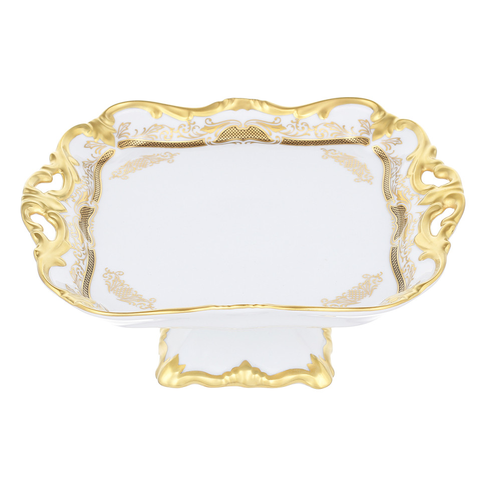 Блюдо квадратное н/н 21см."Симфония золотая"