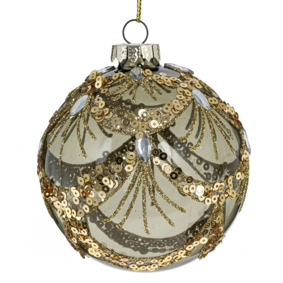 Украшение новогоднее "Шар", D 8 см, L8 W8 H10 см