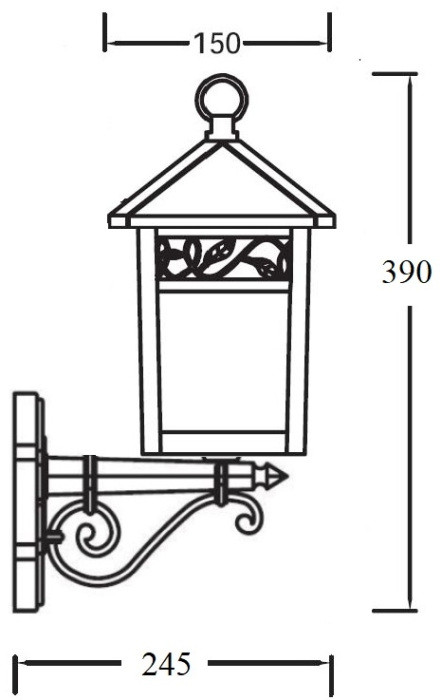 Настенный фонарь уличный KRAKOV 2 87301A/02 Gb Oasis Light
