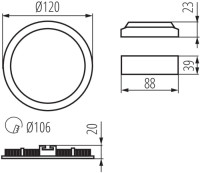 Точечный светильник ROUNDA 28937 Kanlux