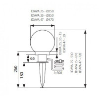 Грунтовый светильник Idava 23511 Kanlux