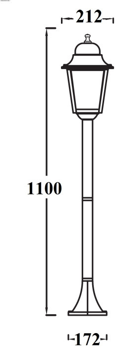 Наземный фонарь QUADRO L 79906L Bl Oasis Light