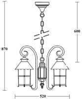 Уличный светильник подвесной CAIOR 1 81570/2/18 Gb Oasis Light Уличный светильник подвесной CAIOR 1 81570/2/18 Gb Oasis Light