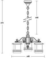 Уличный светильник подвесной TOKIO 68370/3 Bl opal Oasis Light Уличный светильник подвесной TOKIO 68370/3 Bl opal Oasis Light