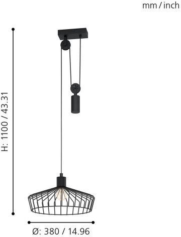 Подвесной светильник Winkworth 43437 Eglo