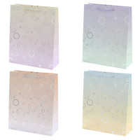 Пакет подарочный M (бумага 210г/м2, блок микс 12шт), L26 W10 H32 см, 4в.