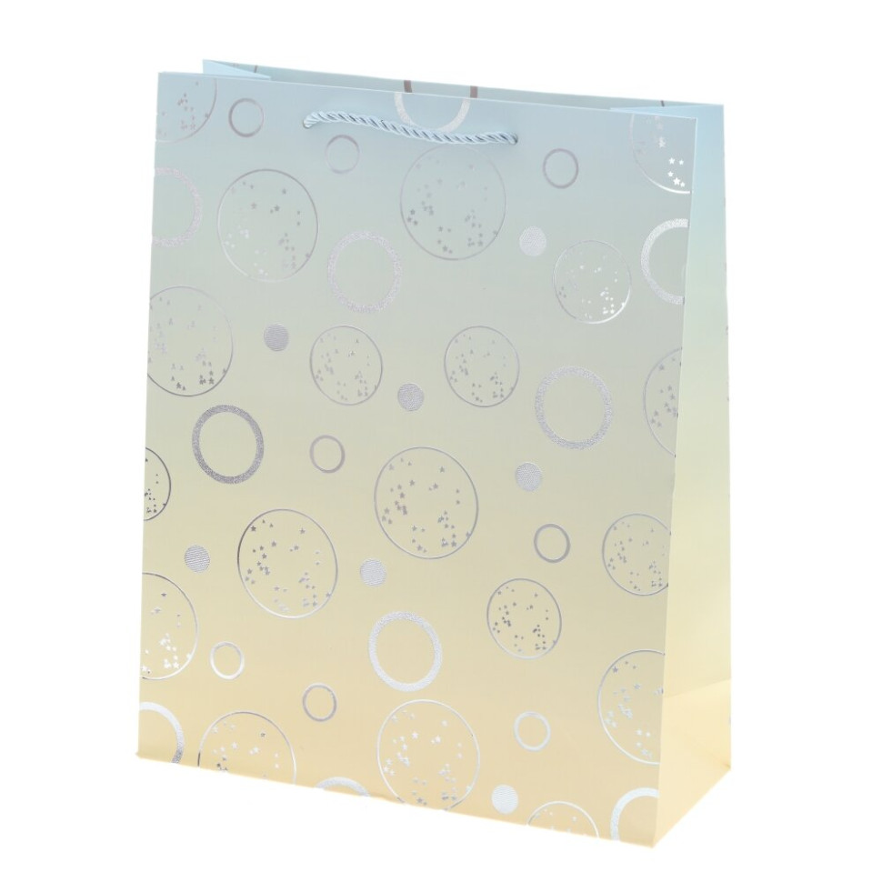 Пакет подарочный M (бумага 210г/м2, блок микс 12шт), L26 W10 H32 см, 4в.