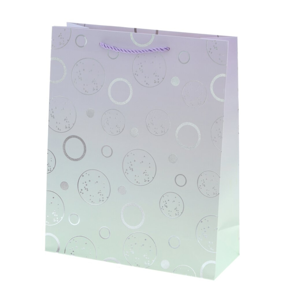 Пакет подарочный M (бумага 210г/м2, блок микс 12шт), L26 W10 H32 см, 4в.