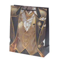 Пакет подарочный M (бумага 210г/м2, блок микс 12шт), L26 W10 H32 см, 4в.