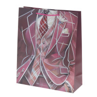 Пакет подарочный M (бумага 210г/м2, блок микс 12шт), L26 W10 H32 см, 4в.