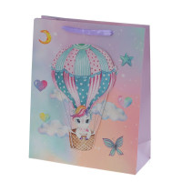 Пакет подарочный M (бумага 210г/м2, блок микс 12шт), L26 W10 H32 см, 4в.