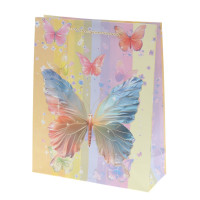 Пакет подарочный M (бумага 210г/м2, блок микс 12шт), L26 W10 H32 см, 4в.