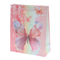 Пакет подарочный M (бумага 210г/м2, блок микс 12шт), L26 W10 H32 см, 4в.