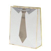 Пакет подарочный M (бумага 210г/м2, блок микс 12шт), L26 W10 H32 см, 4в.