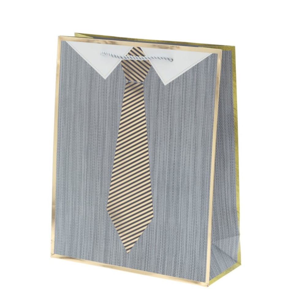 Пакет подарочный M (бумага 210г/м2, блок микс 12шт), L26 W10 H32 см, 4в.