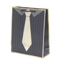 Пакет подарочный M (бумага 210г/м2, блок микс 12шт), L26 W10 H32 см, 4в.