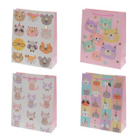 Пакет подарочный M (бумага 210г/м2, блок микс 12шт), L26 W10 H32 см, 4в.