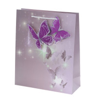 Пакет подарочный M (бумага 210г/м2, блок микс 12шт), L26 W10 H32 см, 4в.