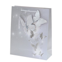 Пакет подарочный M (бумага 210г/м2, блок микс 12шт), L26 W10 H32 см, 4в.