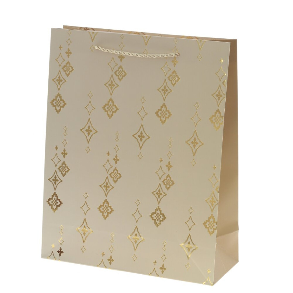 Пакет подарочный M (бумага 210г/м2, блок микс 12шт), L26 W10 H32 см, 4в.