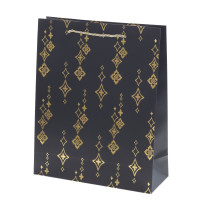 Пакет подарочный M (бумага 210г/м2, блок микс 12шт), L26 W10 H32 см, 4в.