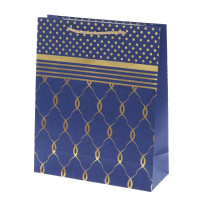 Пакет подарочный M (бумага 210г/м2, блок микс 12шт), L26 W10 H32 см, 4в.